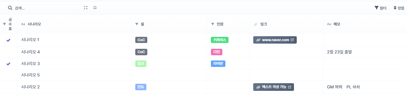 테이블(표 형식) 스킨 후기